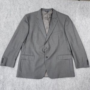 Brooks Brothers Blazer Mens 50L Gray Pinstripe Wool 2 Button 346 Stretch Jacket